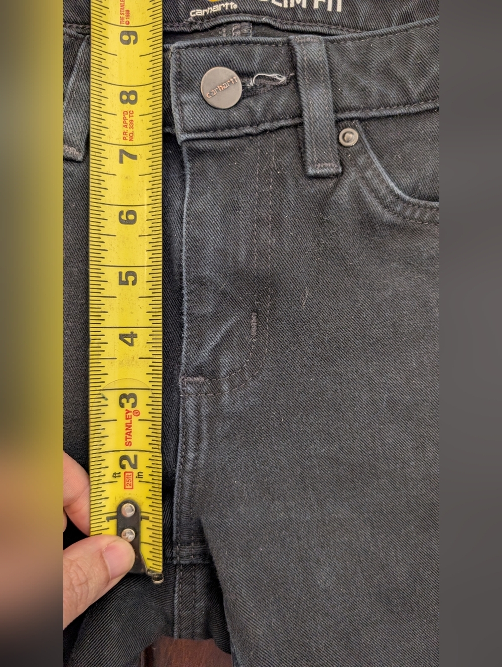 Carhartt Women's Black Rugged Flex Slim Fit Five Pocket Pant Style #104214 Sz 2R - Picture 14 of 15